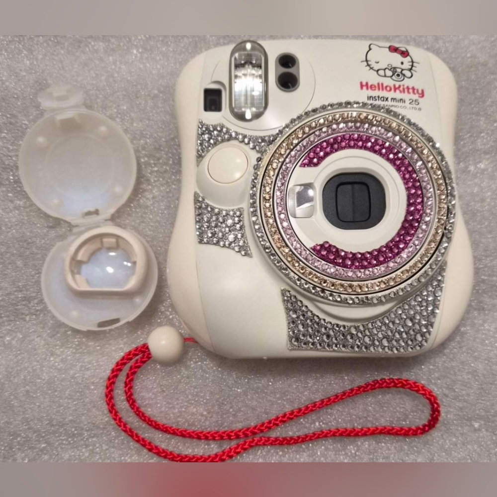 Hello Kitty Instax Mini 25 Camera with Silver and Pink Accents
